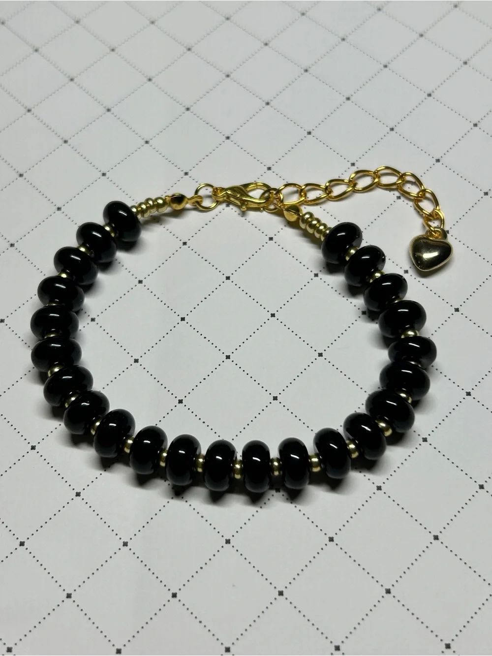 Black Candy Bead Bracelet